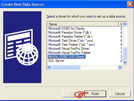 select the data source